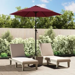 vidaXL Parasol 200x224 cm aluminium bordeauxrood