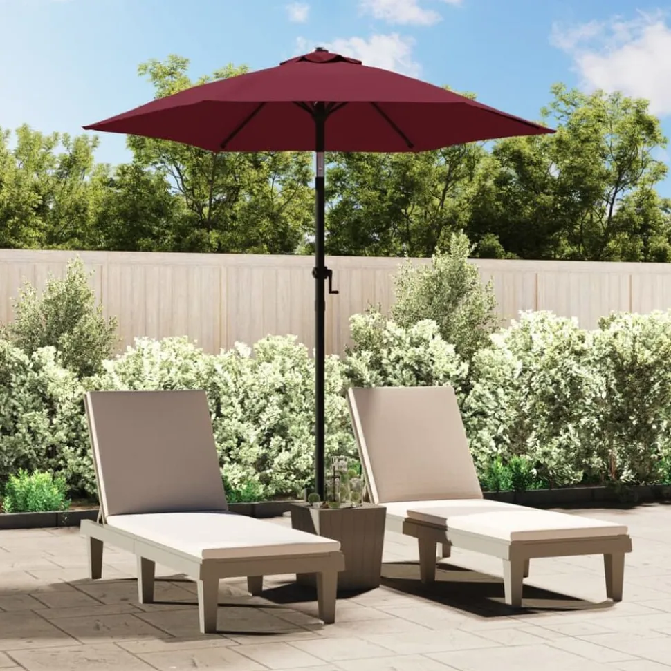 vidaXL Parasol 200x224 cm aluminium bordeauxrood