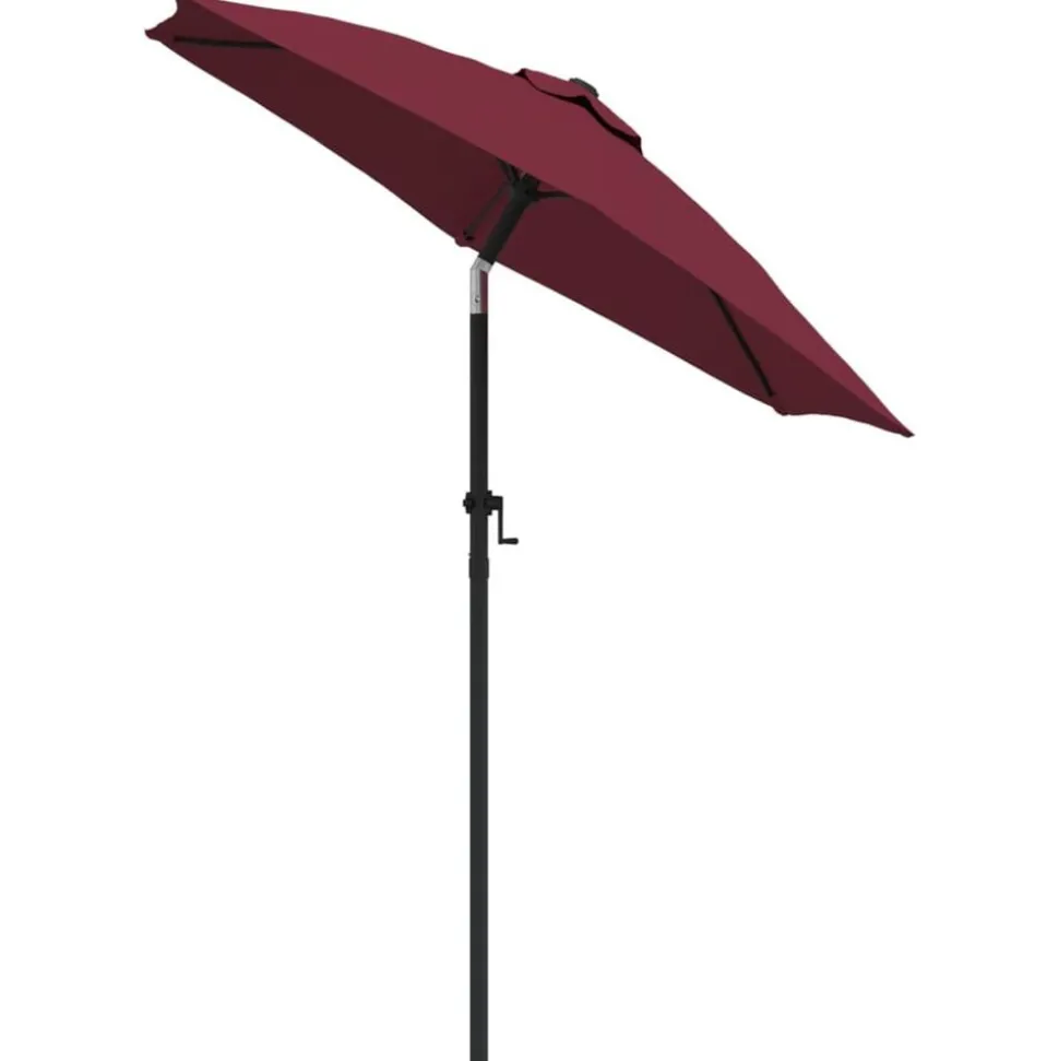 vidaXL Parasol 200x224 cm aluminium bordeauxrood