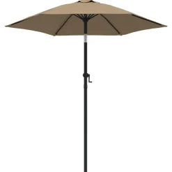 vidaXL Parasol 200x224 cm aluminium taupe
