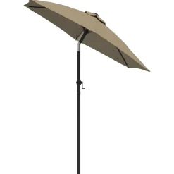 vidaXL Parasol 200x224 cm aluminium taupe