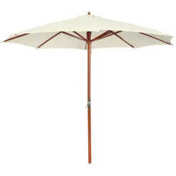 vidaXL Parasol 300x258 cm zandwit