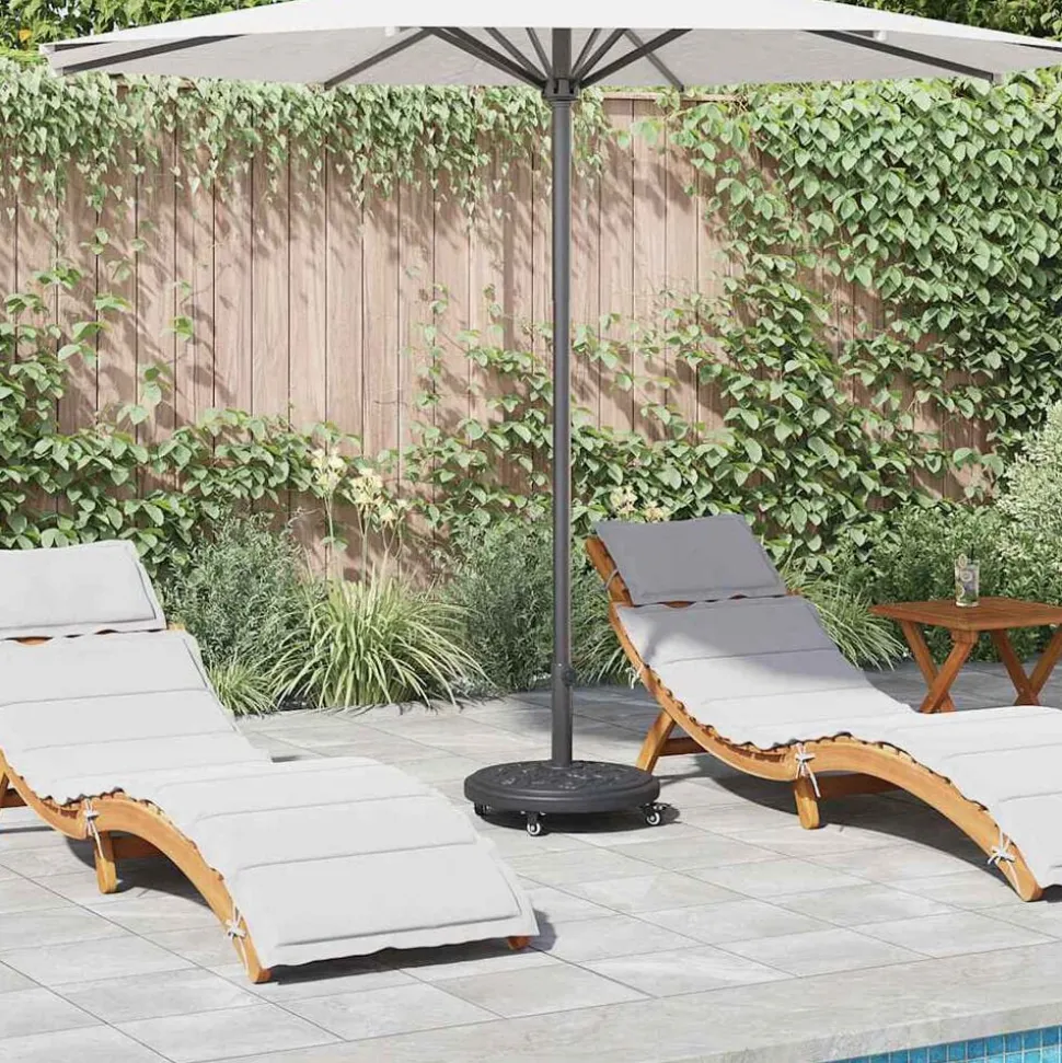 vidaXL Parasolvoet Art Deco Zwart Ø 45 x 39,5 cm IJzer
