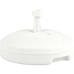 vidaXL Parasolvoet gevuld met zand/water 20 L kunststof rattan wit