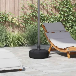vidaXL Parasolvoet gevuld met zand/water 15 L zwart