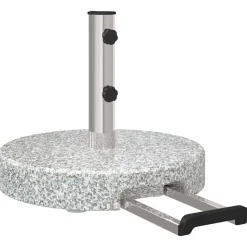 vidaXL Parasolvoet Grijs Ø 45 x 37.5 cm Graniet