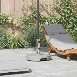 vidaXL Parasolvoet Grijs Ø 45 x 37.5 cm Graniet