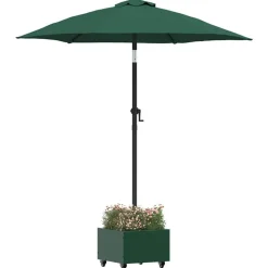 vidaXL Parasolvoet Groen 45 x 45 x 45 cm Staal