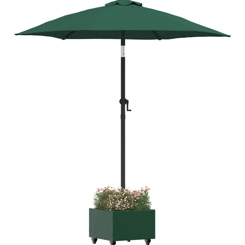 vidaXL Parasolvoet Groen 45 x 45 x 45 cm Staal