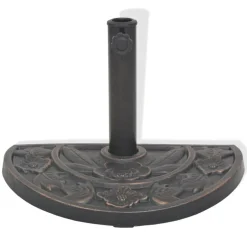 vidaXL Parasolvoet halfrond 9 kg hars bronskleurig