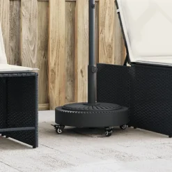 vidaXL Parasolvoet met wielen voor stok van Ø38 / 48 mm 27 kg rond