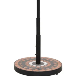 vidaXL Parasolvoet rond 12 kg terracotta wit