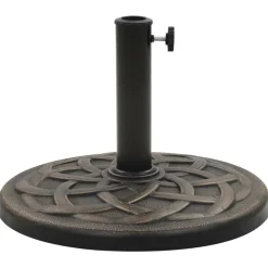 vidaXL Parasolvoet rond 19 kg polyresin bronskleurig