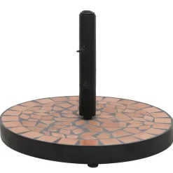 vidaXL Parasolvoet rond 12 kg terracottakleurig