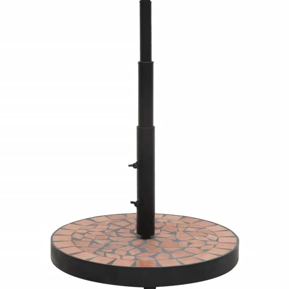 vidaXL Parasolvoet rond 12 kg terracottakleurig