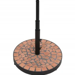 vidaXL Parasolvoet rond 12 kg terracottakleurig
