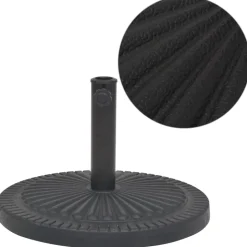 vidaXL Parasolvoet rond 14 kg hars zwart