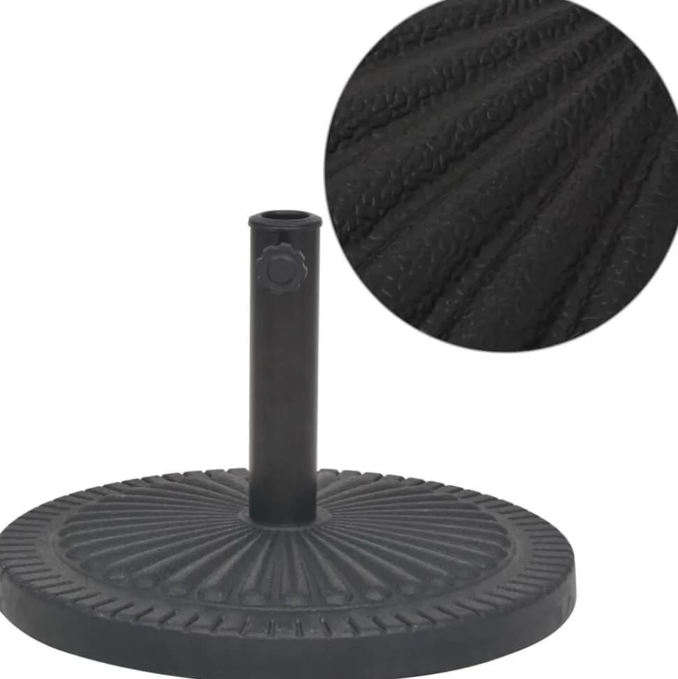 vidaXL Parasolvoet rond 14 kg hars zwart