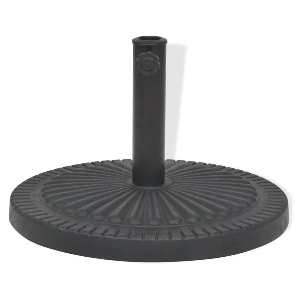vidaXL Parasolvoet rond 14 kg hars zwart