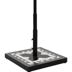 vidaXL Parasolvoet vierkant 12 kg zwart en wit