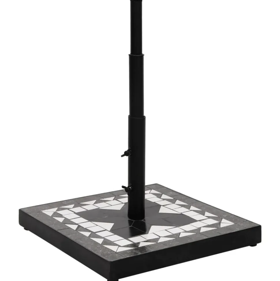 vidaXL Parasolvoet vierkant 12 kg zwart en wit