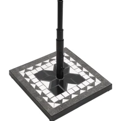 vidaXL Parasolvoet vierkant 12 kg zwart en wit