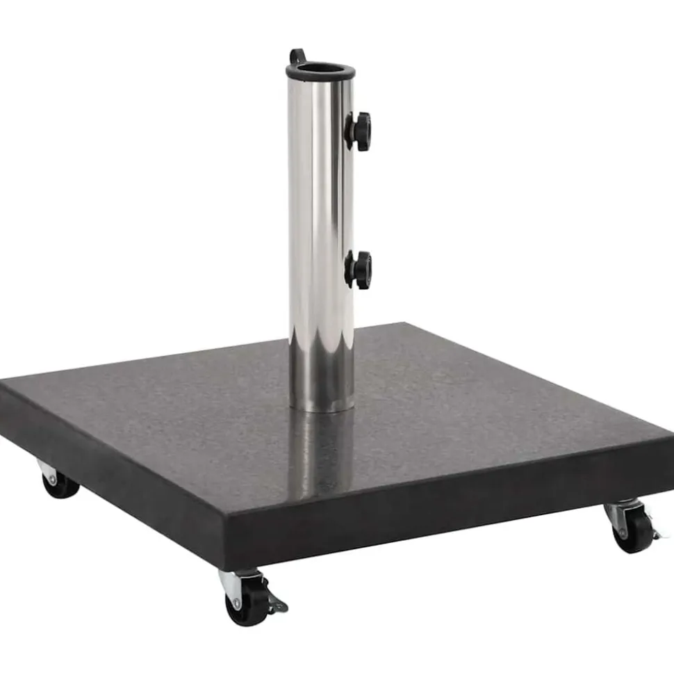 vidaXL Parasolvoet vierkant 30 kg graniet zwart