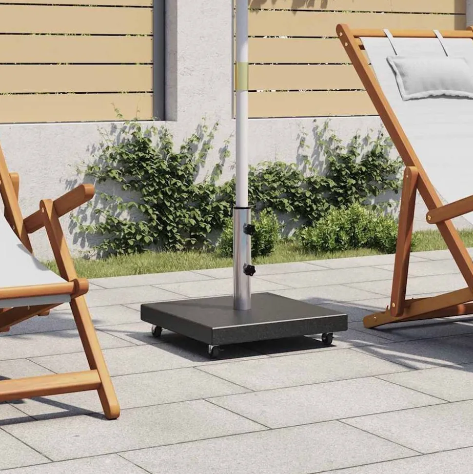 vidaXL Parasolvoet vierkant 30 kg graniet zwart