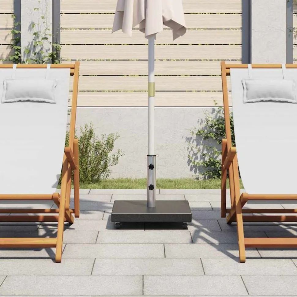 vidaXL Parasolvoet vierkant 30 kg graniet zwart