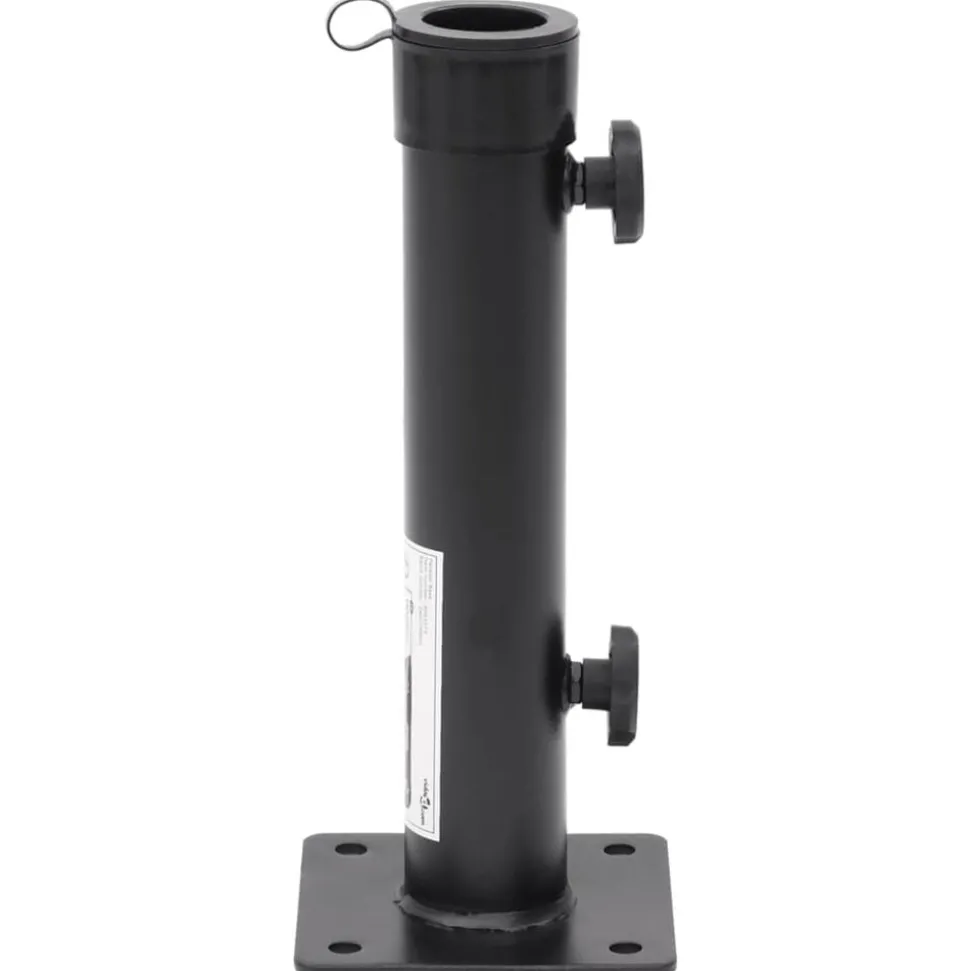 vidaXL Parasolvoet voor Ø38/48 mm stok staal matzwart