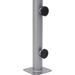 vidaXL Parasolvoet voor Ø32/34/38 mm stok staal zilverkleurig
