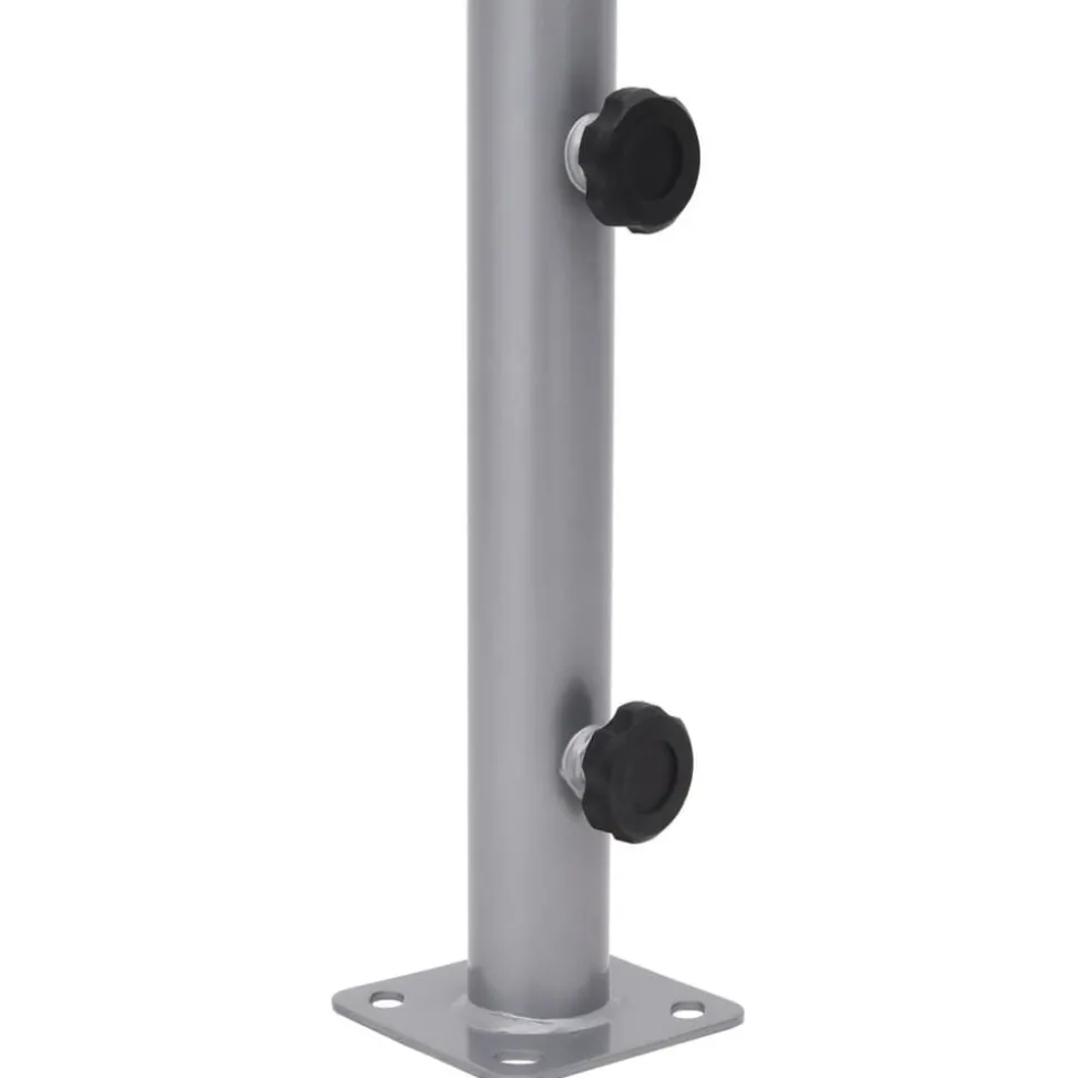 vidaXL Parasolvoet voor Ø32/34/38 mm stok staal zilverkleurig
