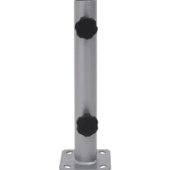 vidaXL Parasolvoet voor Ø32/34/38 mm stok staal zilverkleurig