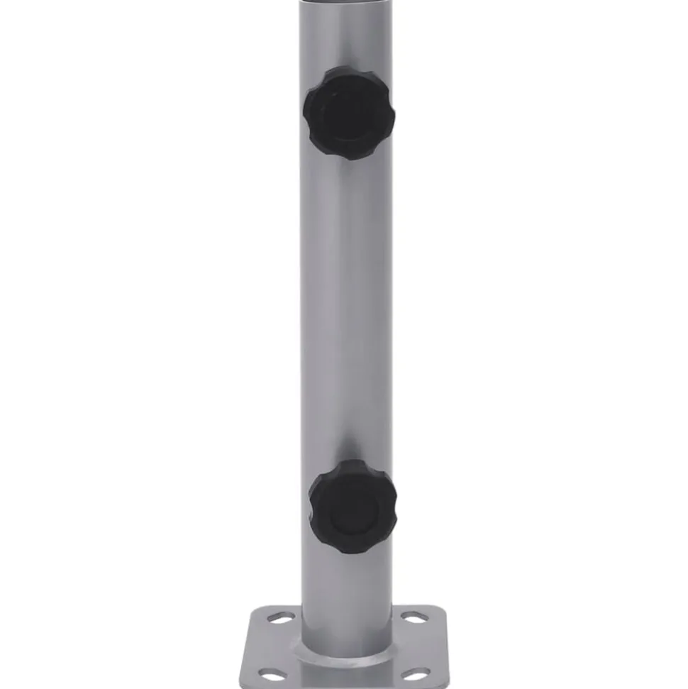 vidaXL Parasolvoet voor Ø32/34/38 mm stok staal zilverkleurig