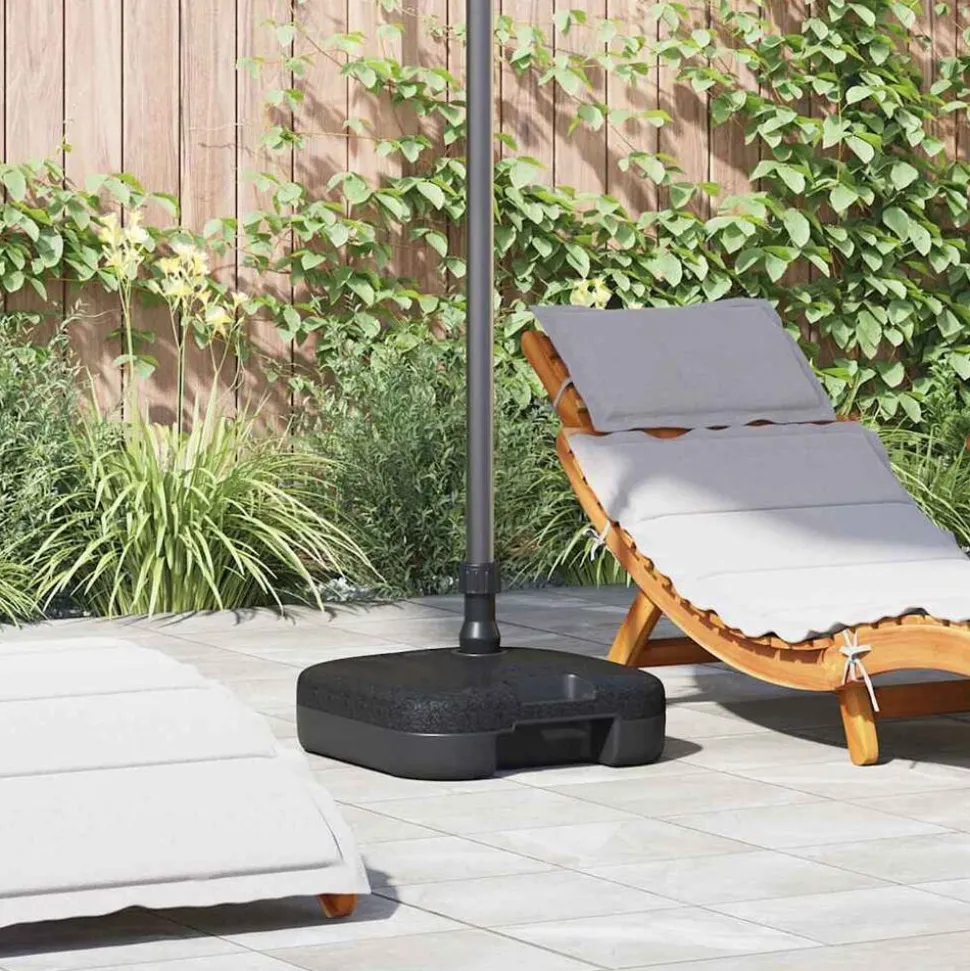 vidaXL Parasolvoet Zwart 45 x 45 x 29,5 cm Hoogwaardig polyethyleen