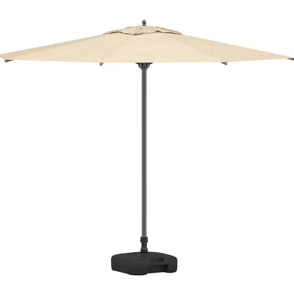 vidaXL Parasolvoet Zwart 45 x 45 x 29,5 cm Hoogwaardig polyethyleen