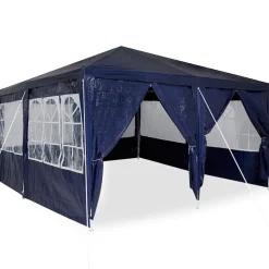 vidaXL Partytent Blauw 400 x 400 x 266 cm Polyetheen