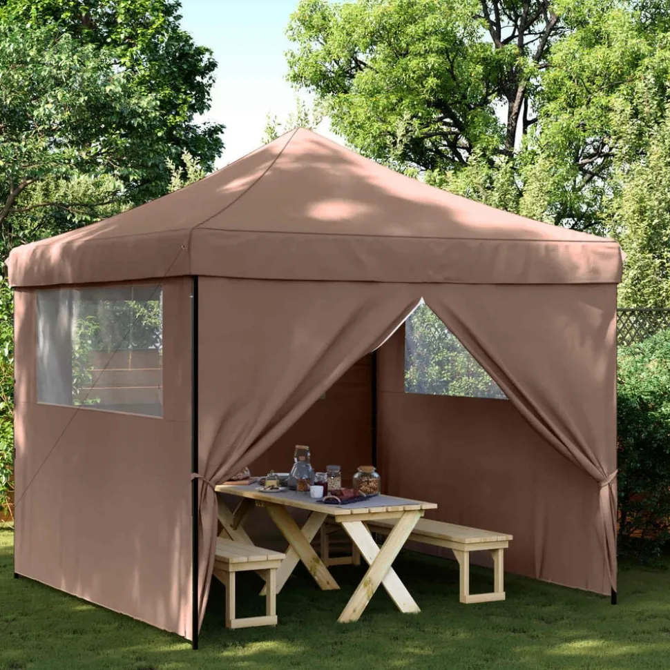 vidaXL Partytent Bruin 292 x 292 x 315 cm Oxford Stof