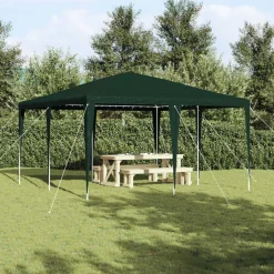 vidaXL Partytent Groen 400 x 400 x 266 cm Polyethyleen en Staal
