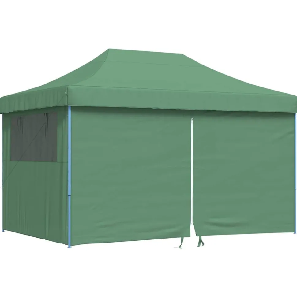 vidaXL Partytent inklapbaar pop-up met 4 zijwanden groen