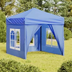 vidaXL Partytent inklapbaar met zijwanden 2x2 m blauw
