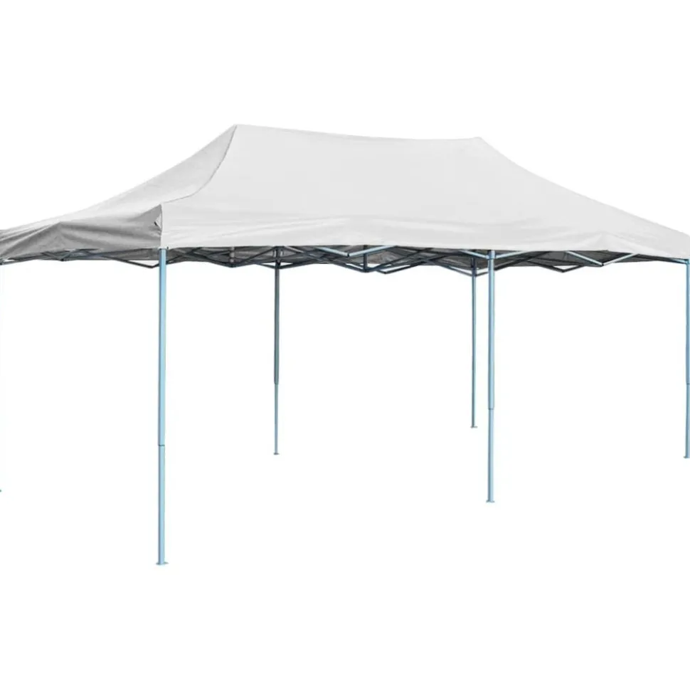 vidaXL Partytent inklapbaar 3x6 m staal wit