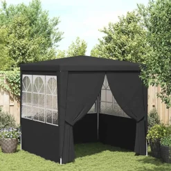 vidaXL Partytent met zijwanden professioneel 90 g/m² 2x2 m antraciet