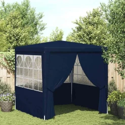 vidaXL Partytent met zijwanden professioneel 90 g/m² 2x2 m blauw