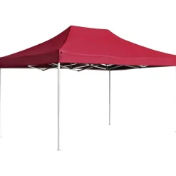 vidaXL Partytent professioneel inklapbaar 4,5x3 m aluminium wijnrood