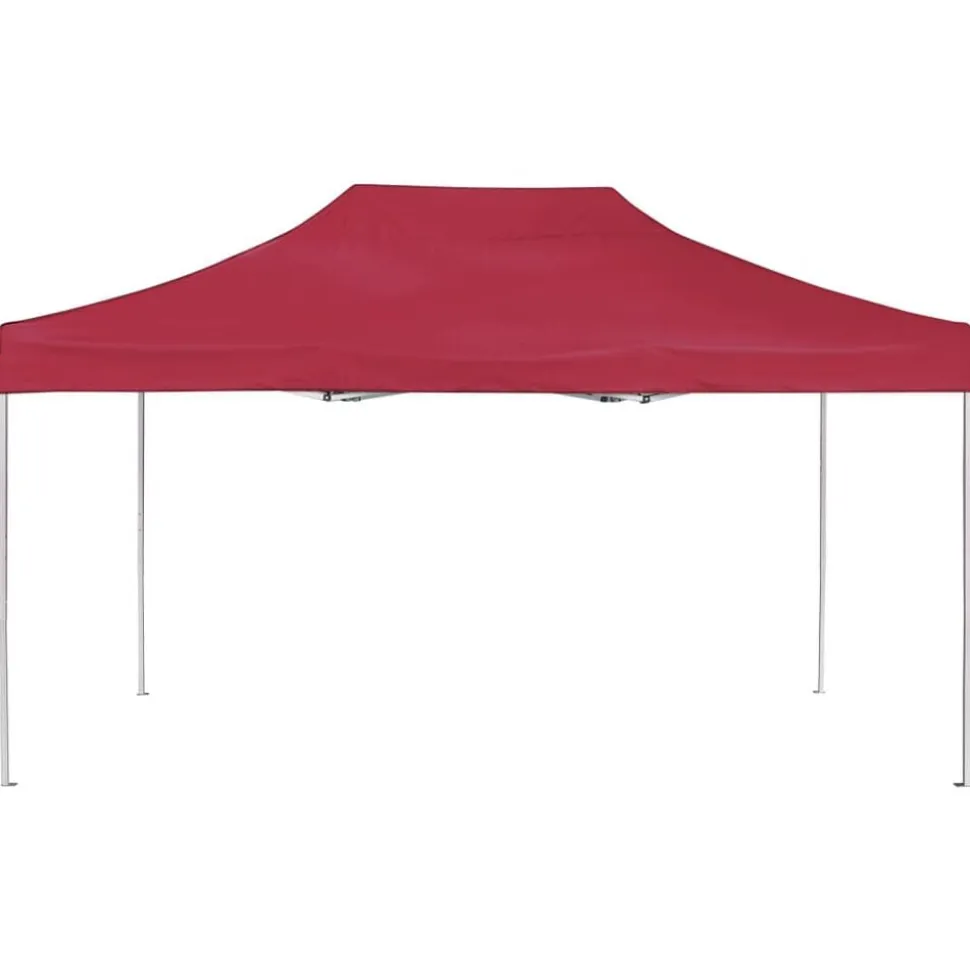 vidaXL Partytent professioneel inklapbaar 4,5x3 m aluminium wijnrood