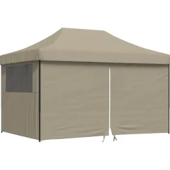 vidaXL Partytent Taupe 292 x 440 x 315 cm Oxford Stof
