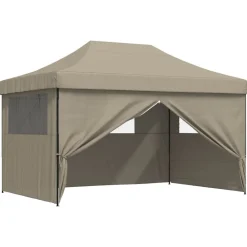 vidaXL Partytent Taupe 292 x 440 x 315 cm Oxford Stof