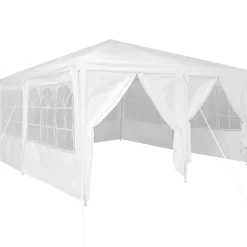 vidaXL Partytent Wit 400 x 400 x 266 cm Polyetheen