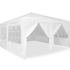 vidaXL Partytent Wit 400 x 400 x 266 cm Polyetheen